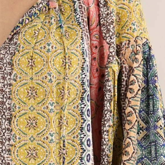 NWT Lovestich Boho Volume Sleeve Top Blouse - Picture 7 of 9